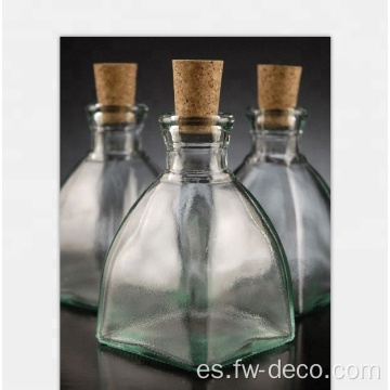 Botellas de vidrio en forma de diamante Bud Vase Diffuser